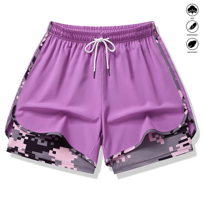 📢📢40% OFF !! ⏰Women's Casual Athletic Shorts with Built-in Liner