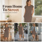 Jednobarevné midi šaty s kulatým výstřihem | Měkké & všestranné👗