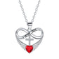 Náhrdelník s křížkem Infinity Heart a přívěskem ve tvaru křídla