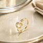 💍✨ Nastavitelný prsten s iniciálou a třpytivým zdobením – s personalizovaným písmenem