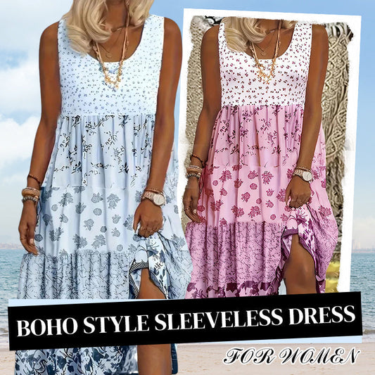 ⌛Časově omezená nabídka – dámské šaty bez rukávů ve stylu boho