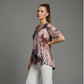 Women's Summer V-Neck Printed Top