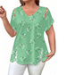 Women's Summer V-Neck Printed Top