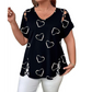 Women's Summer V-Neck Printed Top