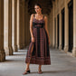 Dámské plus size boho šaty s ramínky na maxi