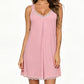 👗 Dámská noční košile z modalu s krajkou a V výstřihem