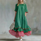 Dámské letní vrstvené volánové maxi šaty