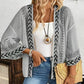 Dámský retro geometrický potisk sluneční ochranný cardigan