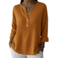 👚Nejlepší volba - V-výstřih Henley top s vafle texturou