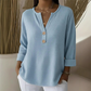 👚Nejlepší volba - V-výstřih Henley top s vafle texturou