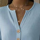 👚Nejlepší volba - V-výstřih Henley top s vafle texturou