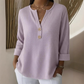 👚Nejlepší volba - V-výstřih Henley top s vafle texturou
