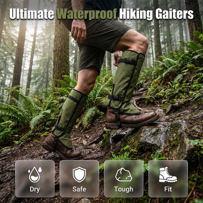 🔥Limited‑time 50% Off！🏕️Must‑have for outdoor lovers！💦Waterproof, dirt‑resistant and 🐍protects against snakes 🕷🦂insects 🐜rats and leeches 🔥Waterproof Hiking Gaiters for Outdoor Adventures