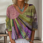 ✨Dámská retro patchwork halenka s výstřihem do V