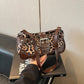 🐆Retro leopardí vzor kabelka přes rameno pro ženy 🤎Vintage styl dámská crossbody kabelka