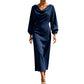Dámské elegantní šaty s límcem cowl