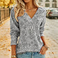 🌸✨ Dámský top s výstřihem do V a květinovým vzorem ve stylu boho – vintage potisk, měkký materiál a pohodlí po celý den