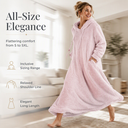 🧸✨ Dámské pohodlné plyšové mikinové domácí oblečení – Extra měkké a teplé nošení | Perfektní pro útulné večery doma