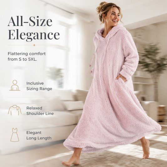🧸✨ Dámské pohodlné plyšové mikinové domácí oblečení – Extra měkké a teplé nošení | Perfektní pro útulné večery doma