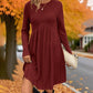 🍂 Dámské pletené A-liniové šaty – Zeštíhlující, s kapsami & hřejivé 👗