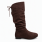 👢 Dámské šněrovací mid-calf kozačky – vintage ležérní kotníkové boty s masivním podpatkem