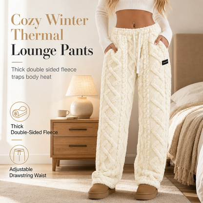 Dámské teplé volnočasové kalhoty na spaní s flanelovou podšívkou