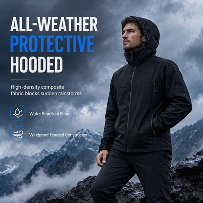 🌧️ Ochrana připravená na počasí, snadný pohyb | Unisex softshellová bunda s kapucí