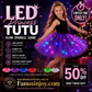 👗LED osvětlená třpytivá tylová sukně s hvězdami - princeznovská sukně pro dívky i dospělé